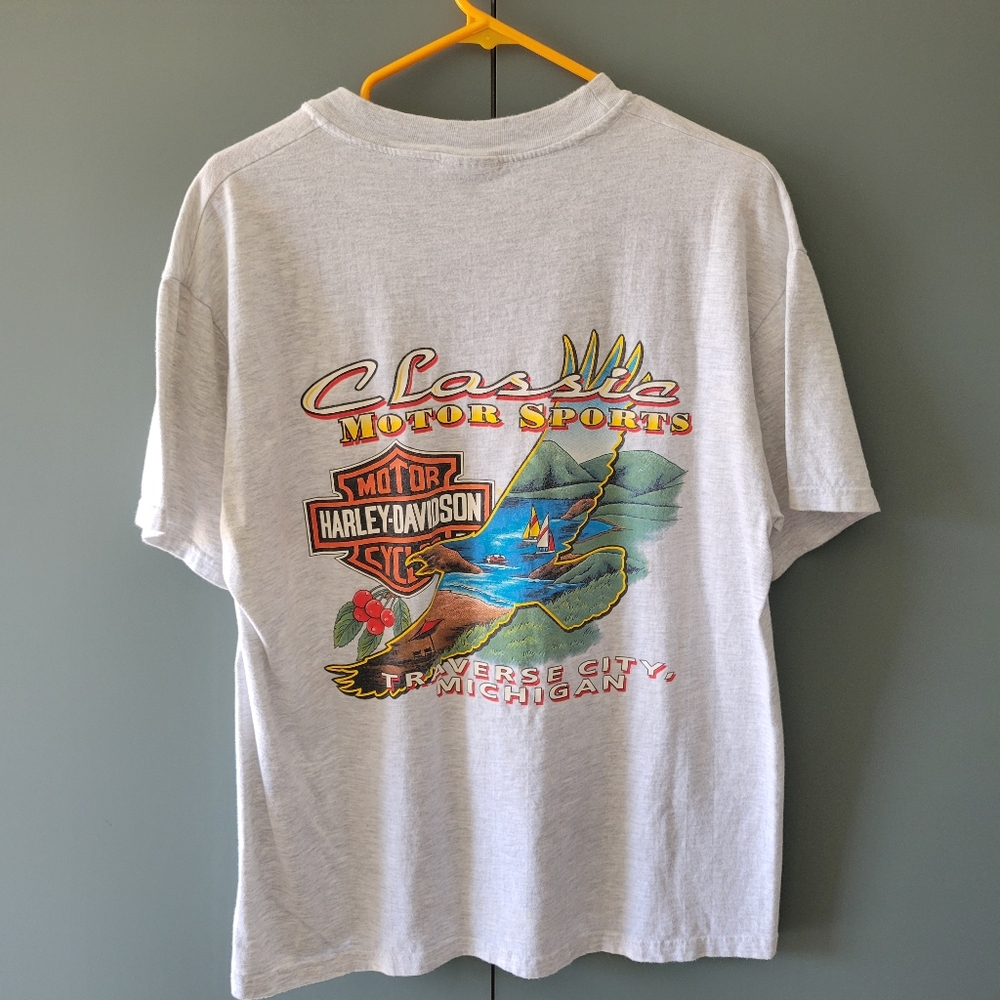 Vintage Harley Davidson tshirt. Traverse City, Michigan. Used, very good